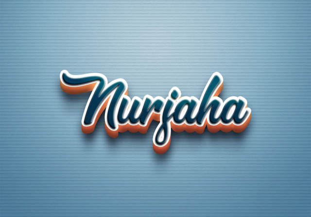 Free photo of Cursive Name DP: Nurjaha