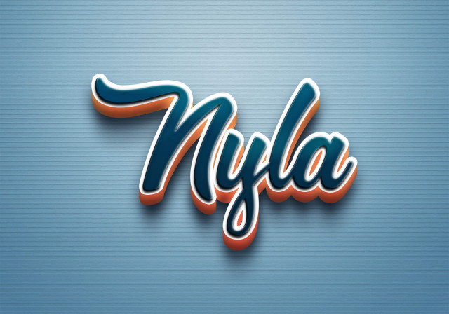 Free photo of Cursive Name DP: Nyla