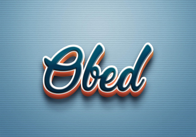 Free photo of Cursive Name DP: Obed