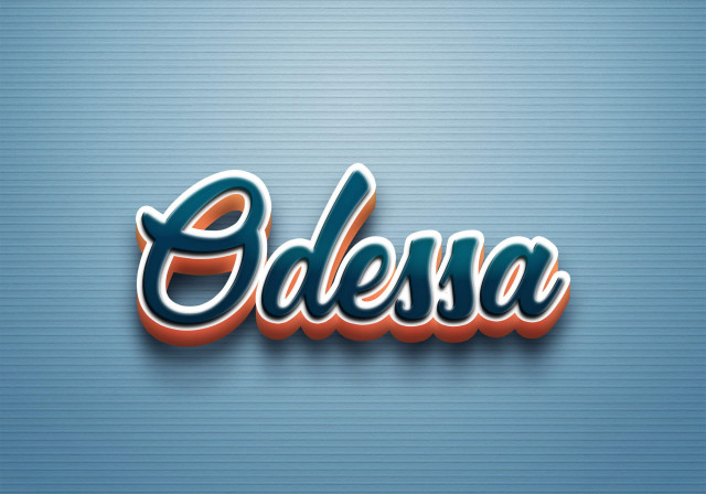 Free photo of Cursive Name DP: Odessa