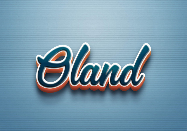 Free photo of Cursive Name DP: Oland