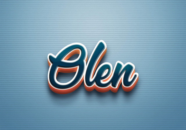 Free photo of Cursive Name DP: Olen