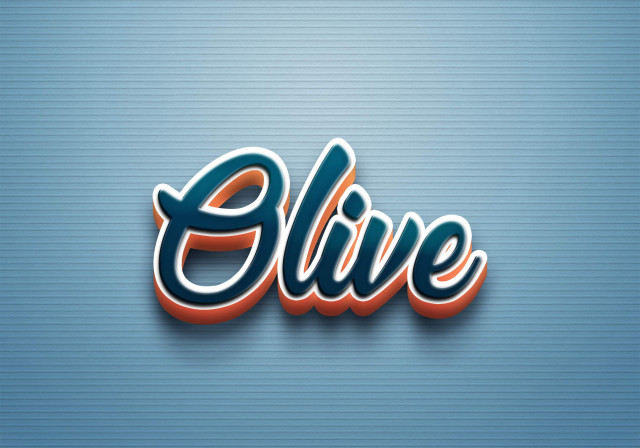 Free photo of Cursive Name DP: Olive