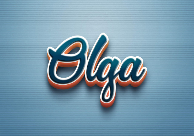 Free photo of Cursive Name DP: Olga