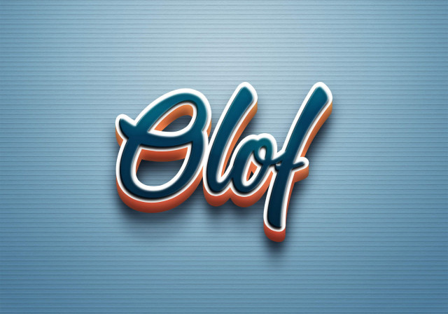 Free photo of Cursive Name DP: Olof