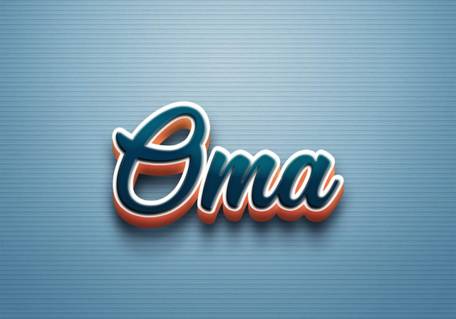 Free photo of Cursive Name DP: Oma