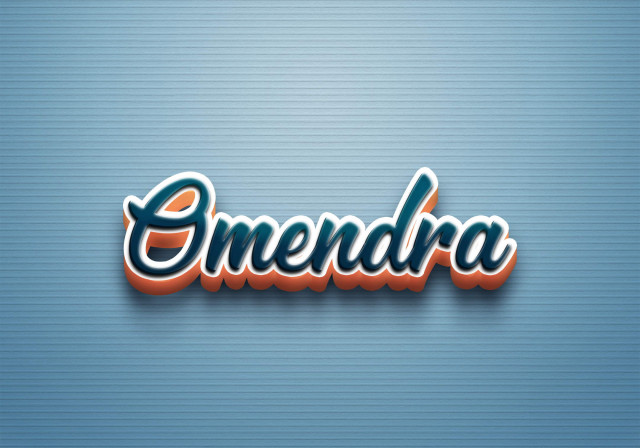 Free photo of Cursive Name DP: Omendra