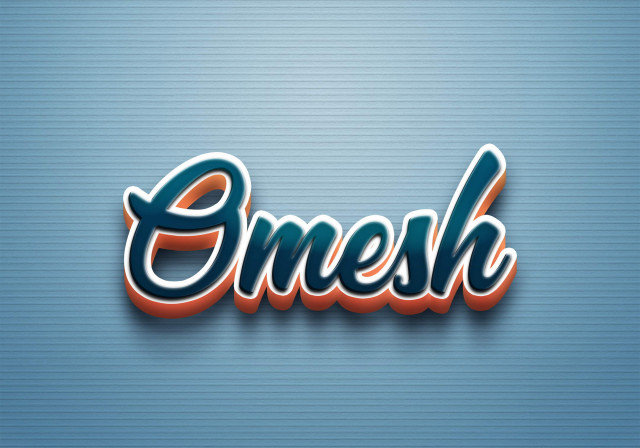 Free photo of Cursive Name DP: Omesh