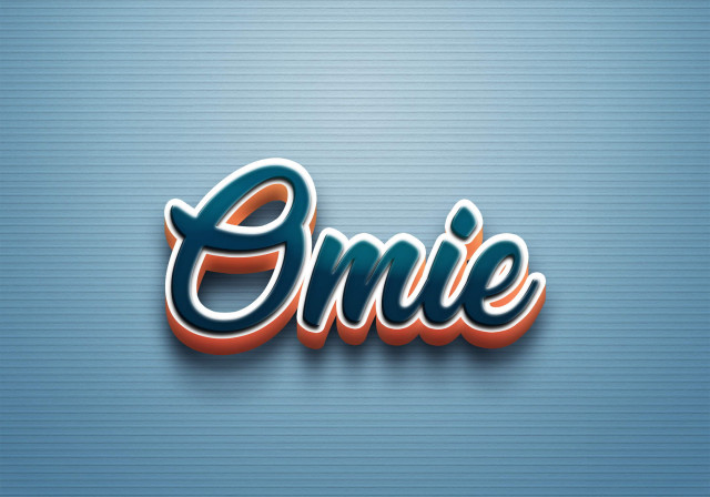 Free photo of Cursive Name DP: Omie