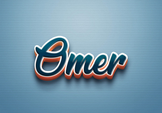 Free photo of Cursive Name DP: Omer