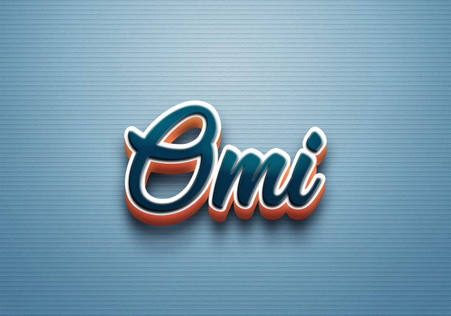 Free photo of Cursive Name DP: Omi