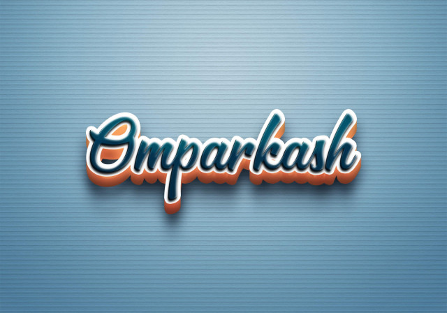 Free photo of Cursive Name DP: Omparkash