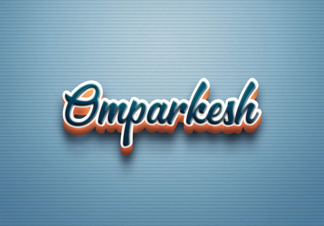Free photo of Cursive Name DP: Omparkesh
