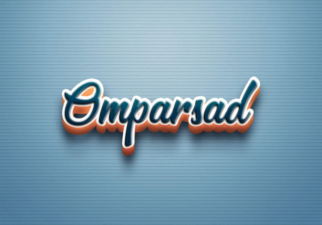 Free photo of Cursive Name DP: Omparsad