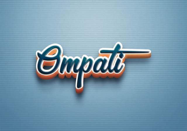 Free photo of Cursive Name DP: Ompati
