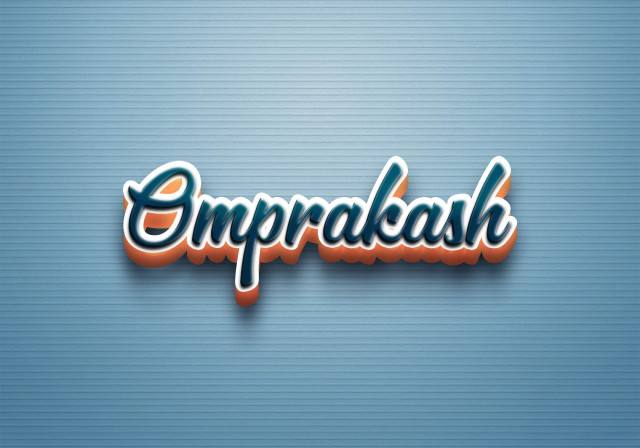 Free photo of Cursive Name DP: Omprakash