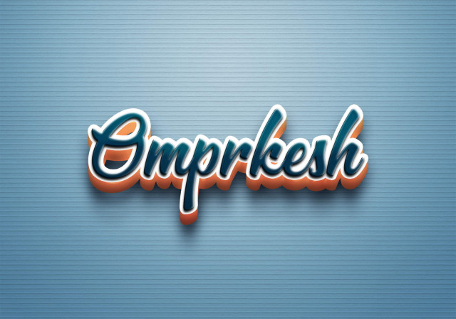 Free photo of Cursive Name DP: Omprkesh