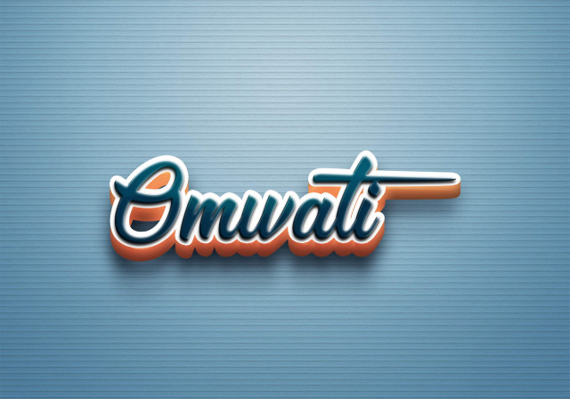 Free photo of Cursive Name DP: Omwati