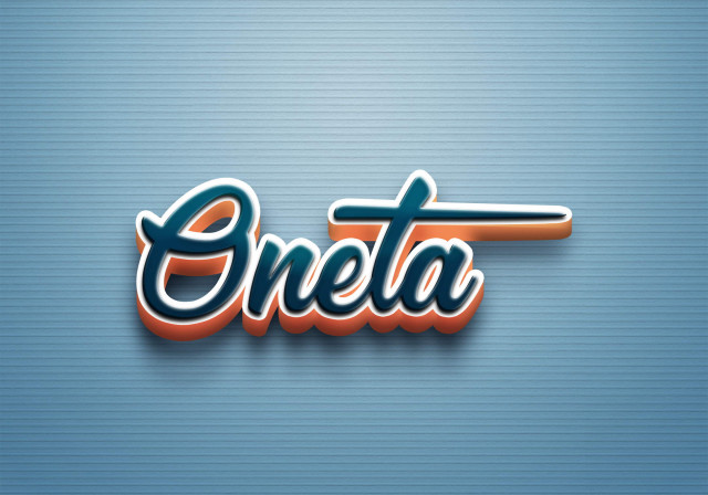 Free photo of Cursive Name DP: Oneta