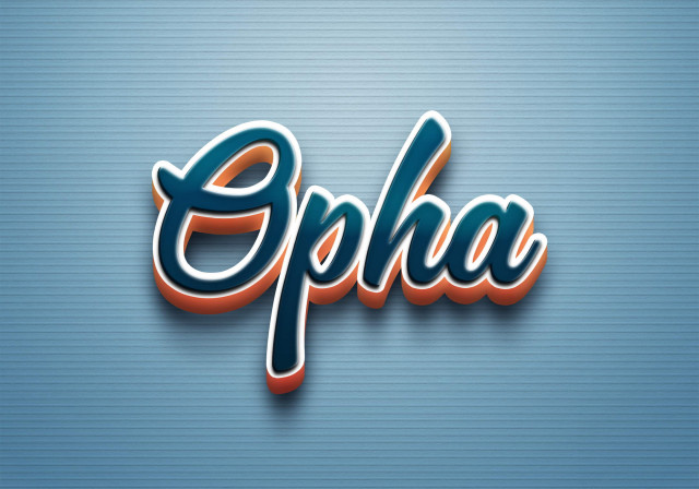 Free photo of Cursive Name DP: Opha