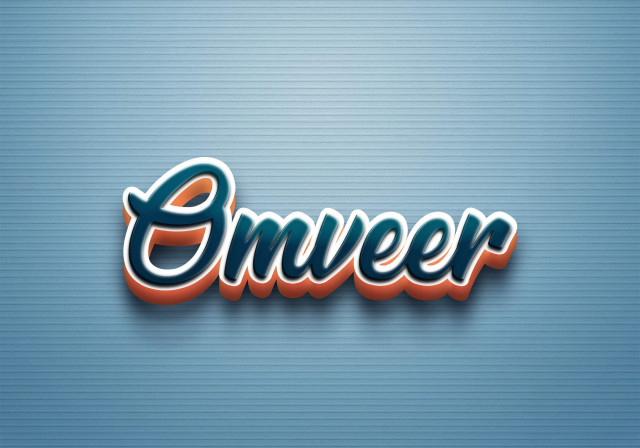 Free photo of Cursive Name DP: Omveer