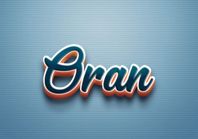 Free photo of Cursive Name DP: Oran