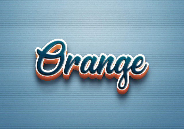 Free photo of Cursive Name DP: Orange
