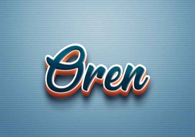 Free photo of Cursive Name DP: Oren