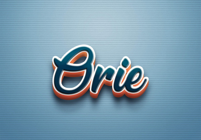 Free photo of Cursive Name DP: Orie