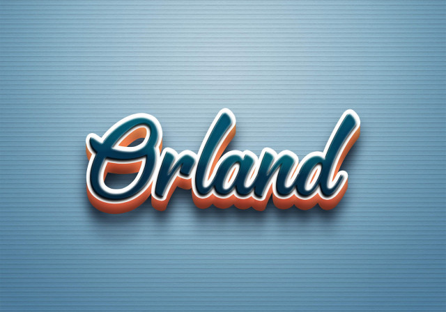 Free photo of Cursive Name DP: Orland