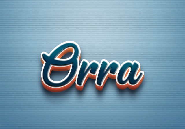 Free photo of Cursive Name DP: Orra