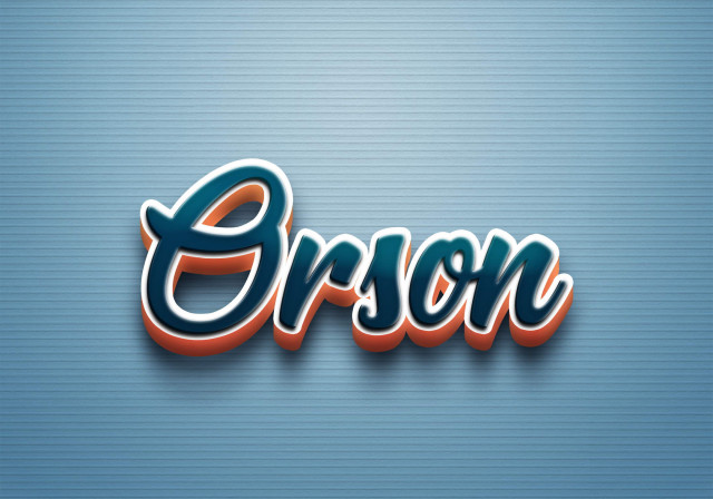 Free photo of Cursive Name DP: Orson