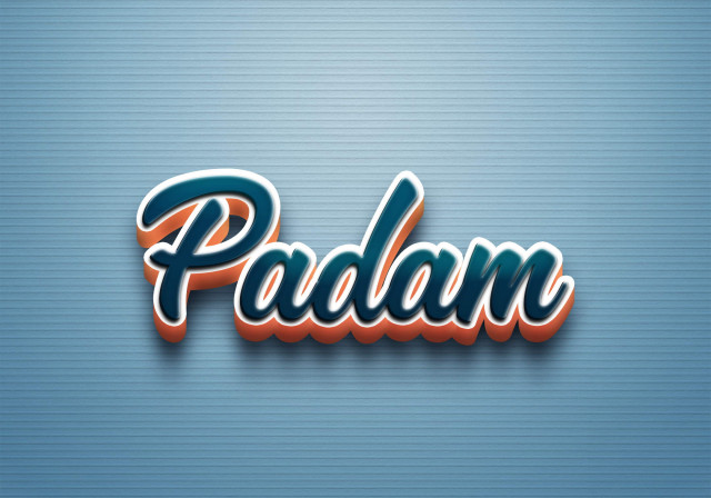Free photo of Cursive Name DP: Padam