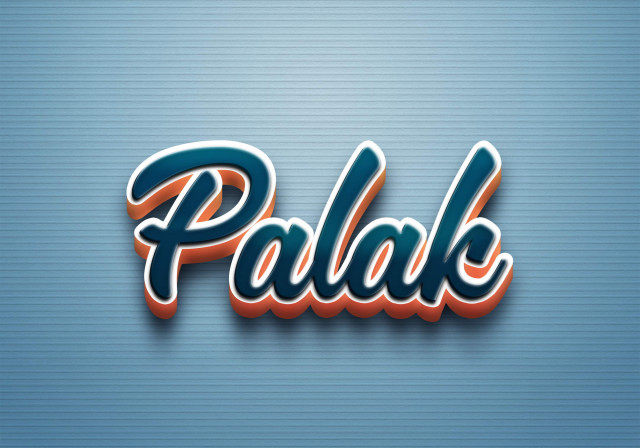 Free photo of Cursive Name DP: Palak