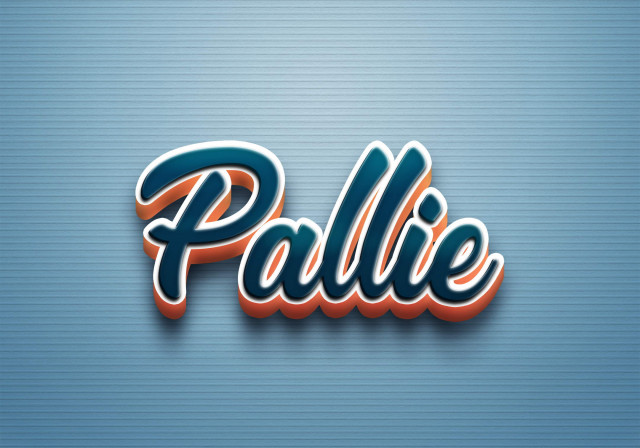 Free photo of Cursive Name DP: Pallie