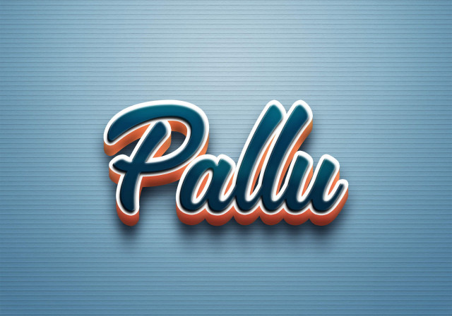 Free photo of Cursive Name DP: Pallu