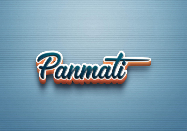 Free photo of Cursive Name DP: Panmati