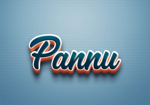 Free photo of Cursive Name DP: Pannu