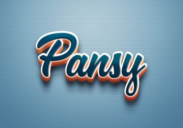 Free photo of Cursive Name DP: Pansy