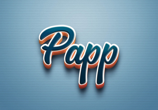 Free photo of Cursive Name DP: Papp