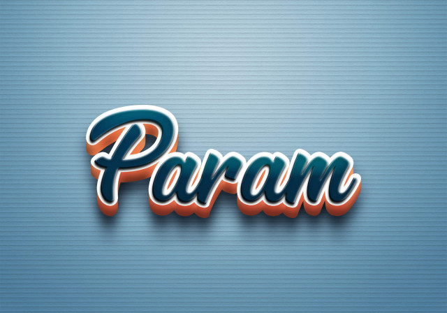 Free photo of Cursive Name DP: Param