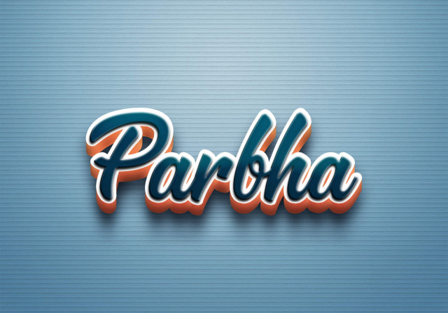 Free photo of Cursive Name DP: Parbha