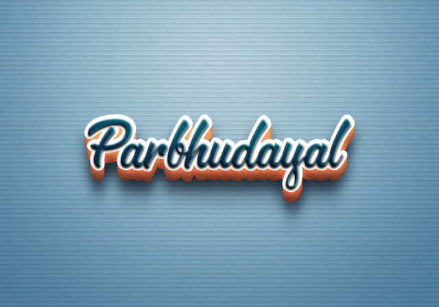 Free photo of Cursive Name DP: Parbhudayal