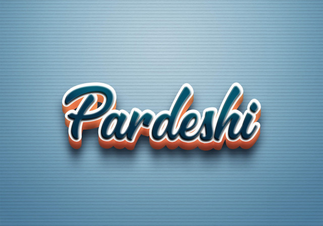 Free photo of Cursive Name DP: Pardeshi