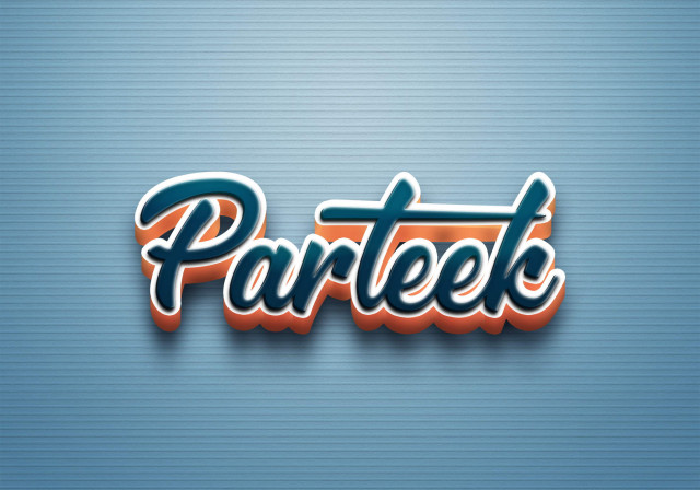 Free photo of Cursive Name DP: Parteek