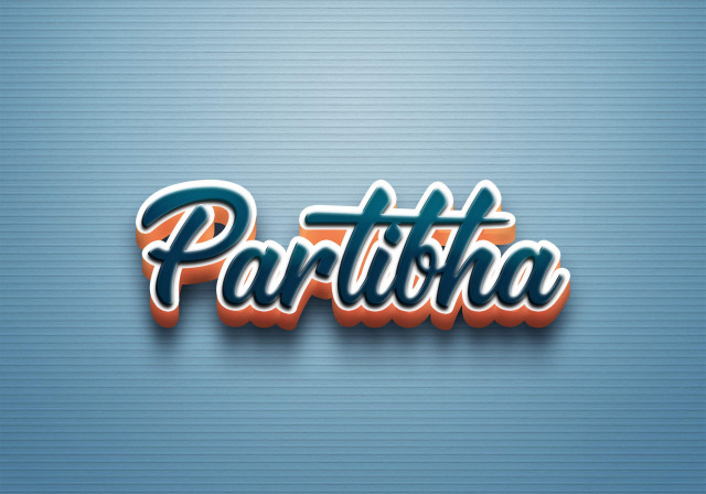 Free photo of Cursive Name DP: Partibha