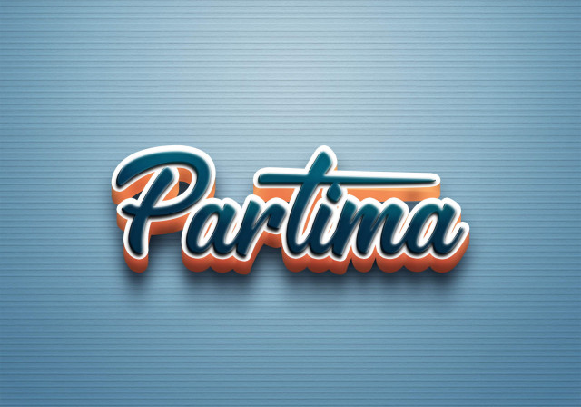 Free photo of Cursive Name DP: Partima