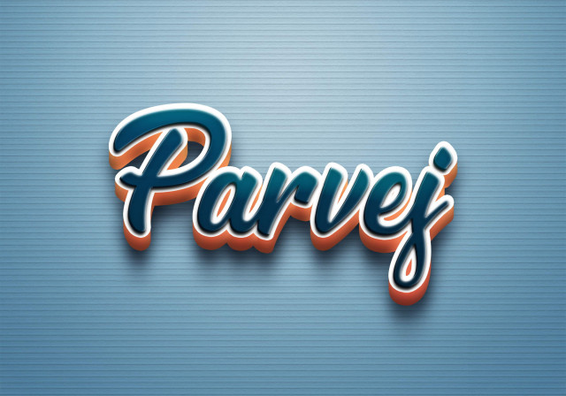 Free photo of Cursive Name DP: Parvej