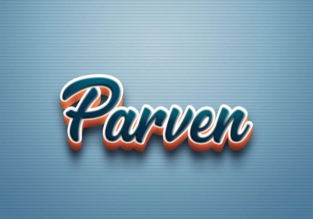 Free photo of Cursive Name DP: Parven