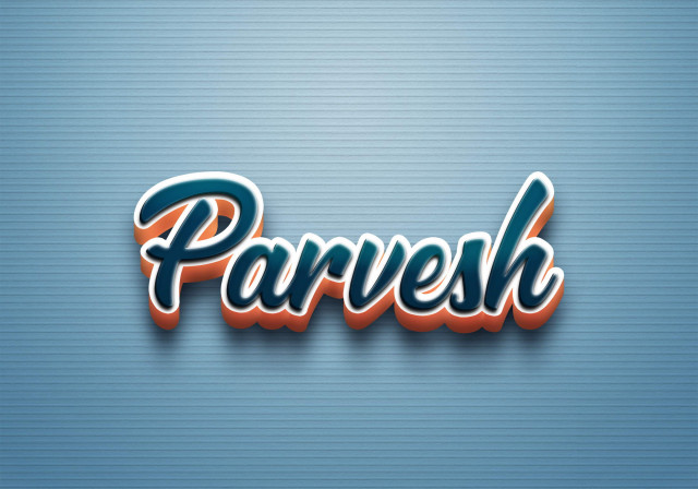 Free photo of Cursive Name DP: Parvesh